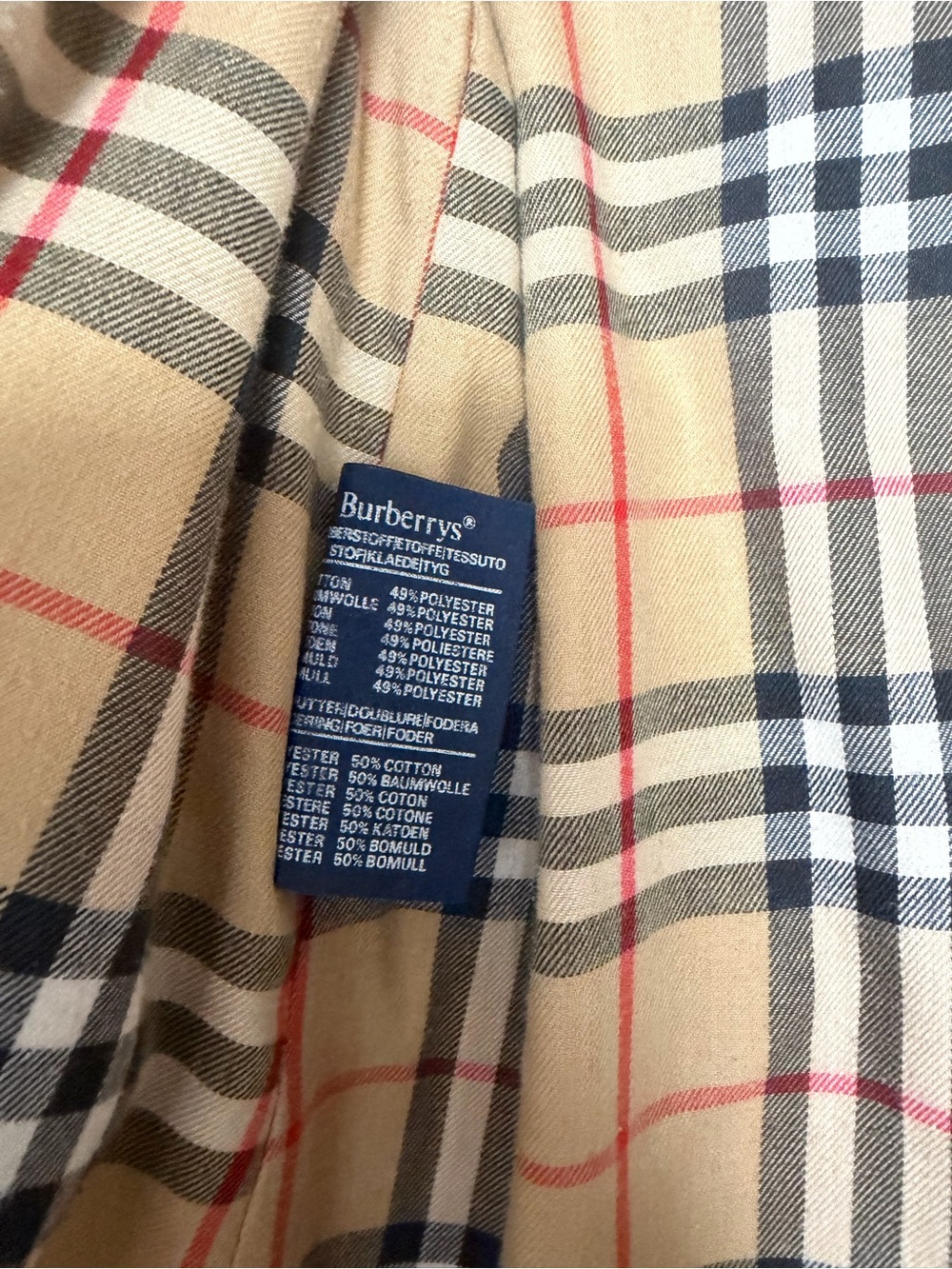 Burberry classic plaid checkered trench coat USA 6 long - Picture 15 of 16